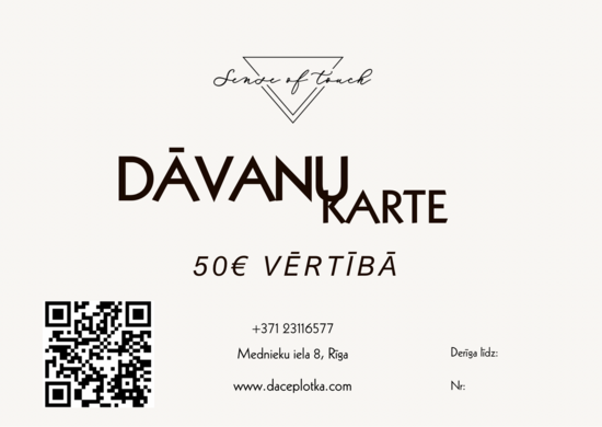 Dāvanu 50€ vērtībā