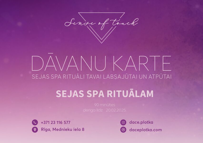 Dāvanu karte SEJAS SPA RITUĀLAM